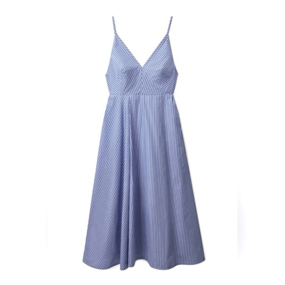 COS Elegant Blue Striped Dress - Picture 2 of 6